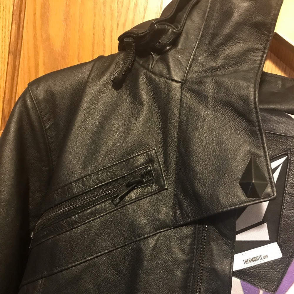 Volcom Leather Down Jacket - image 5